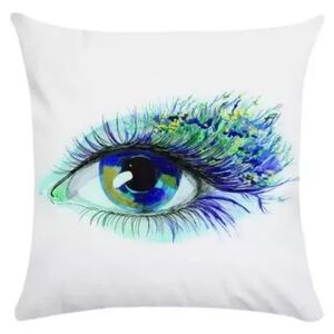 Green Purple Makeup Glam Eye 18"x18" Decorative Throw Pillow Cover Case